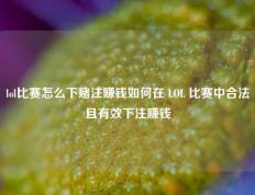 lol比赛怎么下赌注赚钱如何在 LOL 比赛中合法且有效下注赚钱
