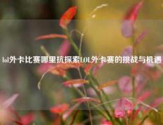 lol外卡比赛哪里抗探索LOL外卡赛的挑战与机遇