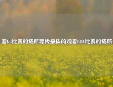 看lol比赛的场所寻找最佳的观看LOL比赛的场所