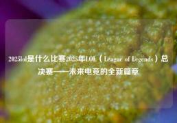 2025lol是什么比赛2025年LOL（League of Legends）总决赛——未来电竞的全新篇章