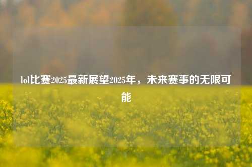 lol比赛2025最新展望2025年，未来赛事的无限可能