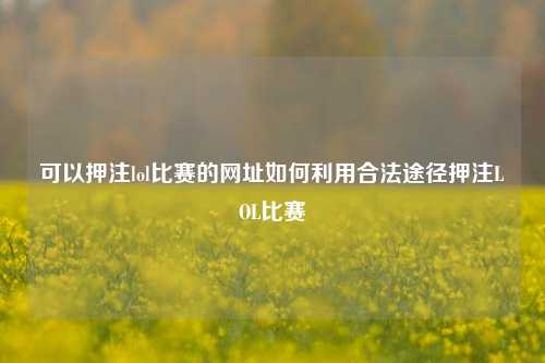 可以押注lol比赛的网址如何利用合法途径押注LOL比赛