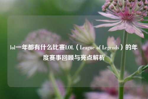 lol一年都有什么比赛LOL（League of Legends）的年度赛事回顾与亮点解析