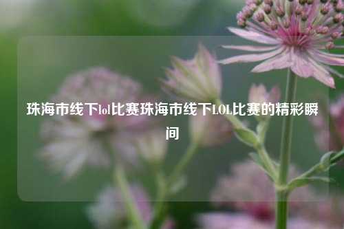 珠海市线下lol比赛珠海市线下LOL比赛的精彩瞬间
