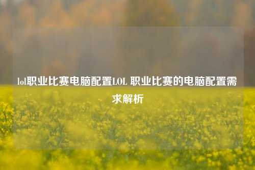 lol职业比赛电脑配置LOL 职业比赛的电脑配置需求解析