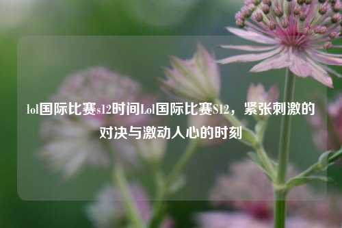 lol国际比赛s12时间Lol国际比赛S12，紧张刺激的对决与激动人心的时刻