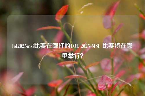 lol2025msi比赛在哪打的LOL 2025 MSL 比赛将在哪里举行？