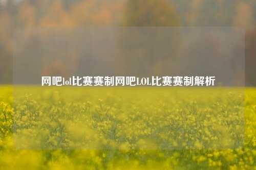 网吧lol比赛赛制网吧LOL比赛赛制解析