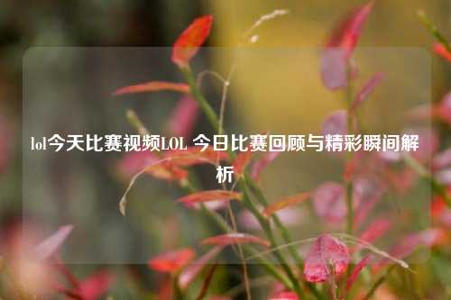 lol今天比赛视频LOL 今日比赛回顾与精彩瞬间解析