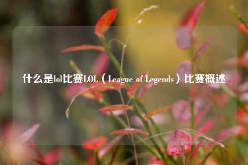 什么是lol比赛LOL（League of Legends）比赛概述