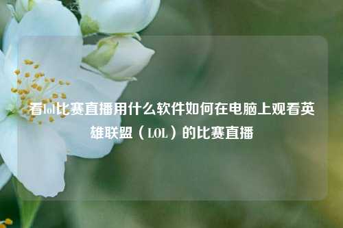 看lol比赛直播用什么软件如何在电脑上观看英雄联盟（LOL）的比赛直播