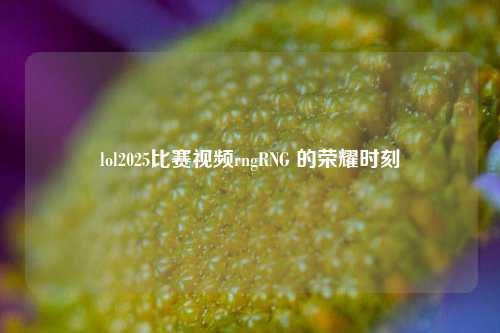 lol2025比赛视频rngRNG 的荣耀时刻
