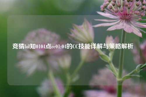 竞猜lol知0104点cc01:04的CC技能详解与策略解析