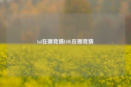 lol在哪竞猜LOL在哪竞猜