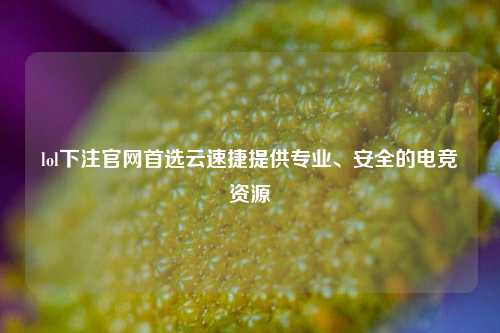 lol下注官网首选云速捷提供专业、安全的电竞资源
