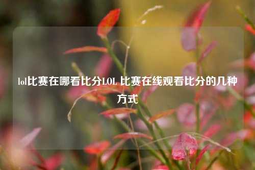 lol比赛在哪看比分LOL 比赛在线观看比分的几种方式