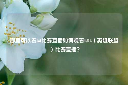 哪里可以看lol比赛直播如何观看LOL（英雄联盟）比赛直播？