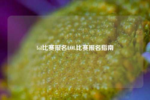 lol比赛报名LOL比赛报名指南