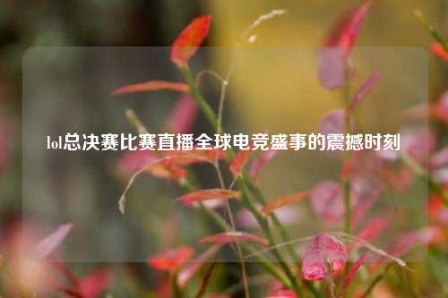 lol总决赛比赛直播全球电竞盛事的震撼时刻