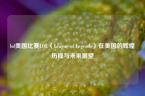 lol美国比赛LOL（League of Legends）在美国的辉煌历程与未来展望