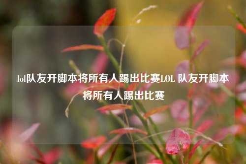lol队友开脚本将所有人踢出比赛LOL 队友开脚本将所有人踢出比赛