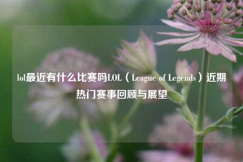 lol最近有什么比赛吗LOL（League of Legends）近期热门赛事回顾与展望