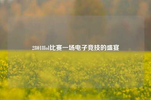 28018lol比赛一场电子竞技的盛宴