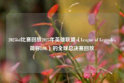 2025lol比赛回放2025年英雄联盟（League of Legends，简称LOL）的全球总决赛回放