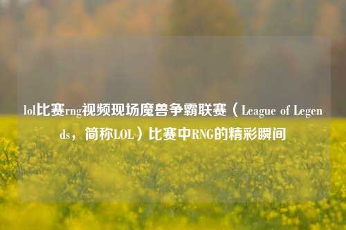 lol比赛rng视频现场魔兽争霸联赛（League of Legends，简称LOL）比赛中RNG的精彩瞬间