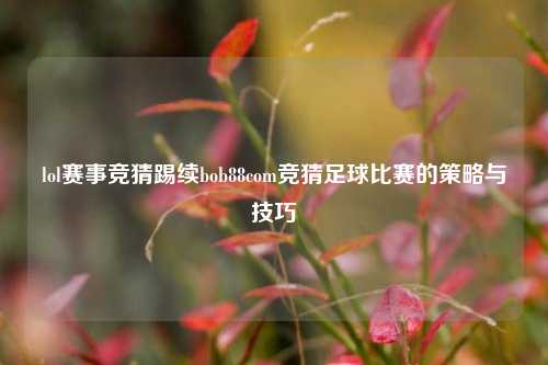 lol赛事竞猜踢续bob88com竞猜足球比赛的策略与技巧