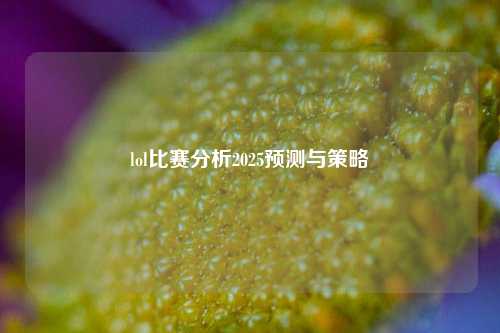 lol比赛分析2025预测与策略