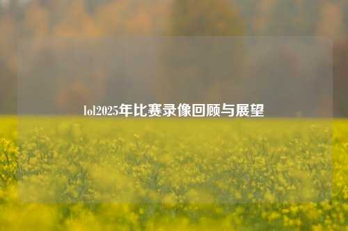lol2025年比赛录像回顾与展望