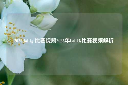 2025 lol ig 比赛视频2025年Lol IG比赛视频解析
