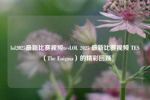 lol2025最新比赛视频tesLOL 2025 最新比赛视频 TES（The Enigma）的精彩回顾