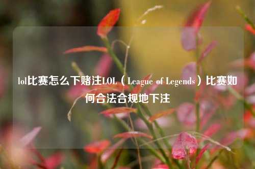 lol比赛怎么下赌注LOL（League of Legends）比赛如何合法合规地下注