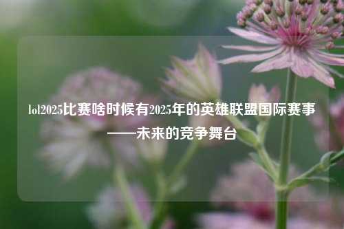 lol2025比赛啥时候有2025年的英雄联盟国际赛事——未来的竞争舞台