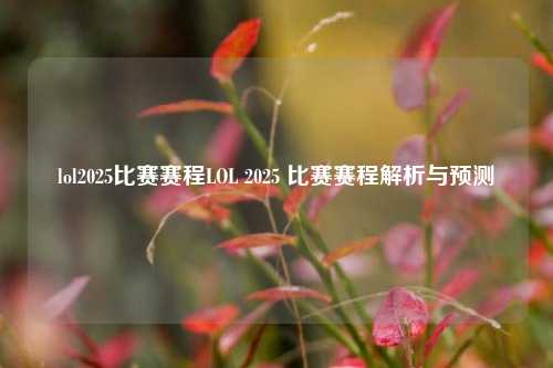 lol2025比赛赛程LOL 2025 比赛赛程解析与预测