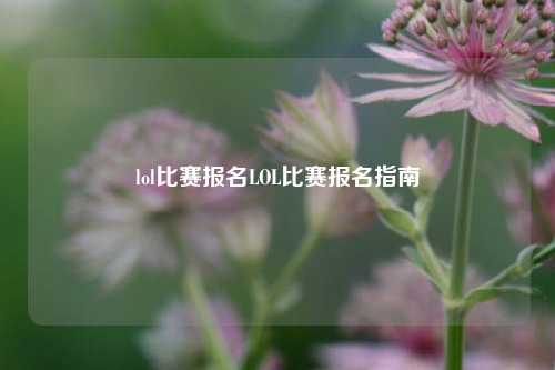 lol比赛报名LOL比赛报名指南