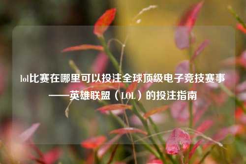 lol比赛在哪里可以投注全球顶级电子竞技赛事——英雄联盟（LOL）的投注指南