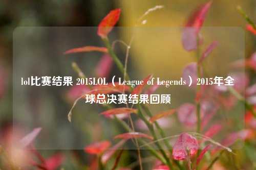 lol比赛结果 2015LOL（League of Legends）2015年全球总决赛结果回顾