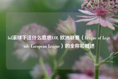 lol滚球下注什么意思LOL 欧洲联赛（League of Legends European League）的全称和概述
