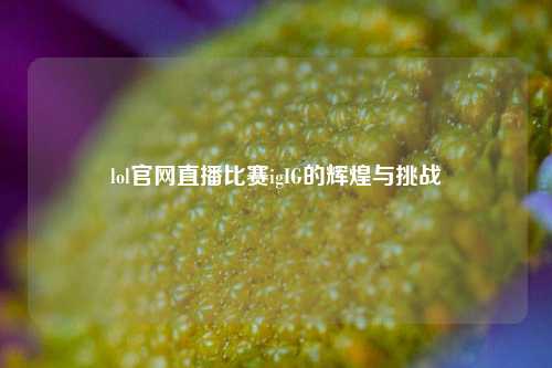 lol官网直播比赛igIG的辉煌与挑战
