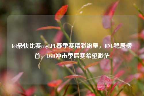 lol最快比赛rngLPL春季赛精彩纷呈，RNG稳居榜首，LGD冲击季后赛希望渺茫