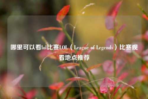 哪里可以看lol比赛LOL（League of Legends）比赛观看地点推荐
