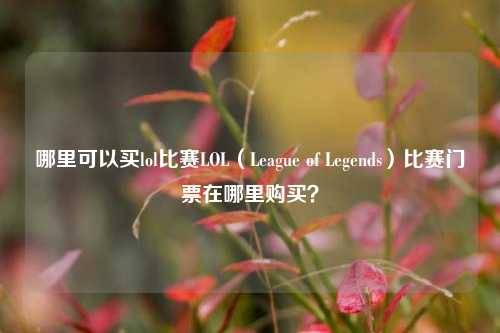 哪里可以买lol比赛LOL（League of Legends）比赛门票在哪里购买？