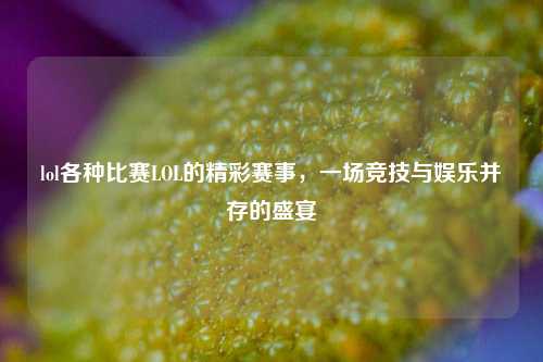 lol各种比赛LOL的精彩赛事，一场竞技与娱乐并存的盛宴