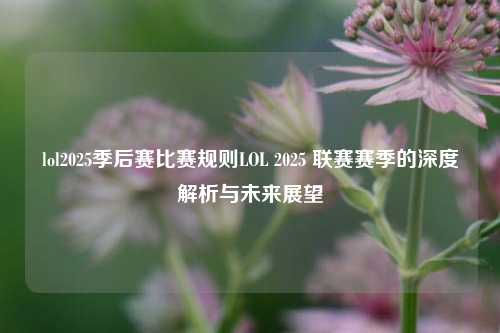 lol2025季后赛比赛规则LOL 2025 联赛赛季的深度解析与未来展望