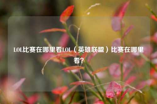 LOL比赛在哪里看LOL（英雄联盟）比赛在哪里看？